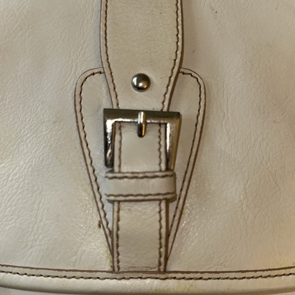 Etienne Aigner Cream Leather Cross Body Shoulder Bag Vintage (D) - Picture 5 of 9
